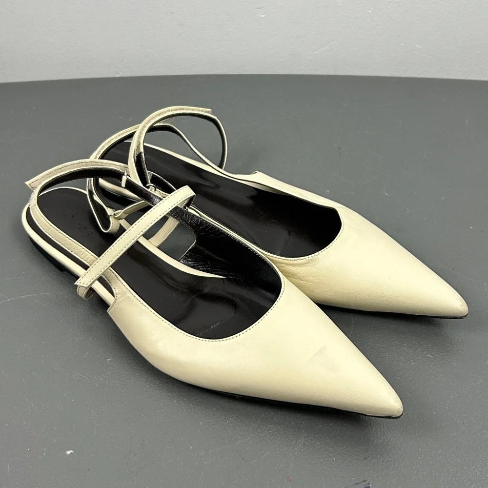 By Far Jess Leather Sling-back Flats MSRP $390 USD - Picture 4 of 10
